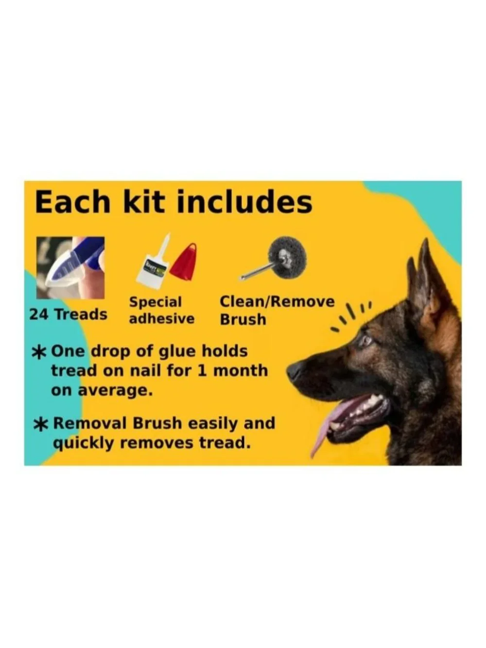 Dr. McHenrys Dog Toe Treads with Adhesive & Brush Senior Dog Traction & Mobility
